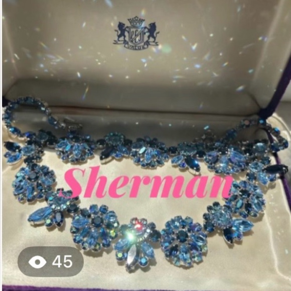 Rare Showstopper Vintage Signed Double-Strand Sherman Necklace